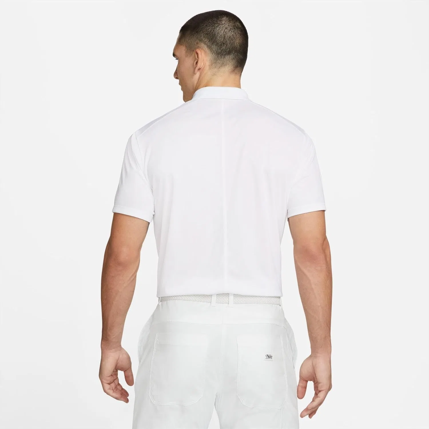 Мужская теннисная рубашка-поло Nike Court Dri-fit, белый/черный — фото 3