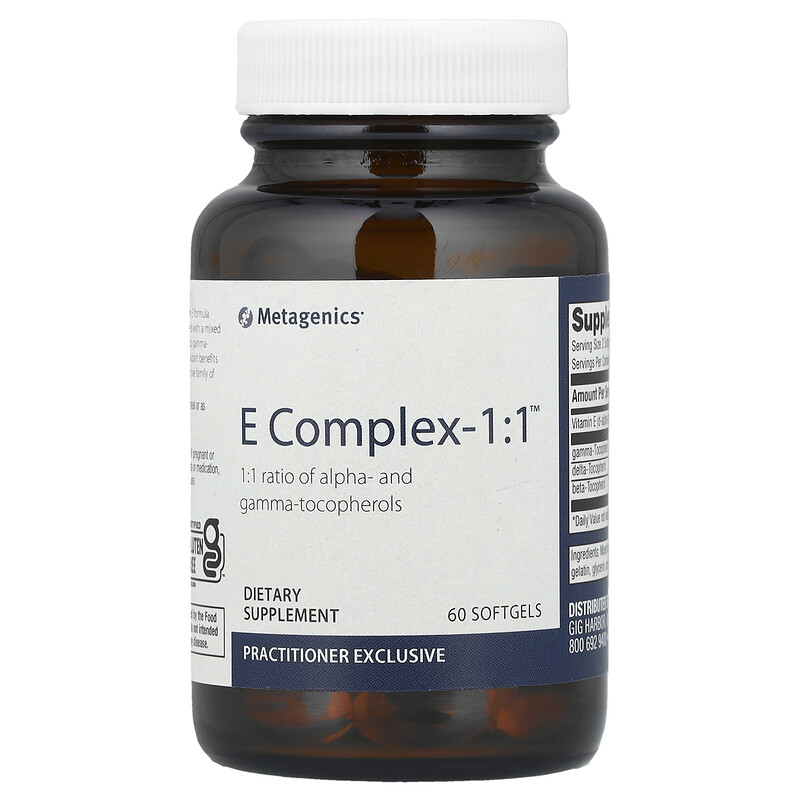 

Metagenics, E Complex — 1: 1 , 60 мягких таблеток
