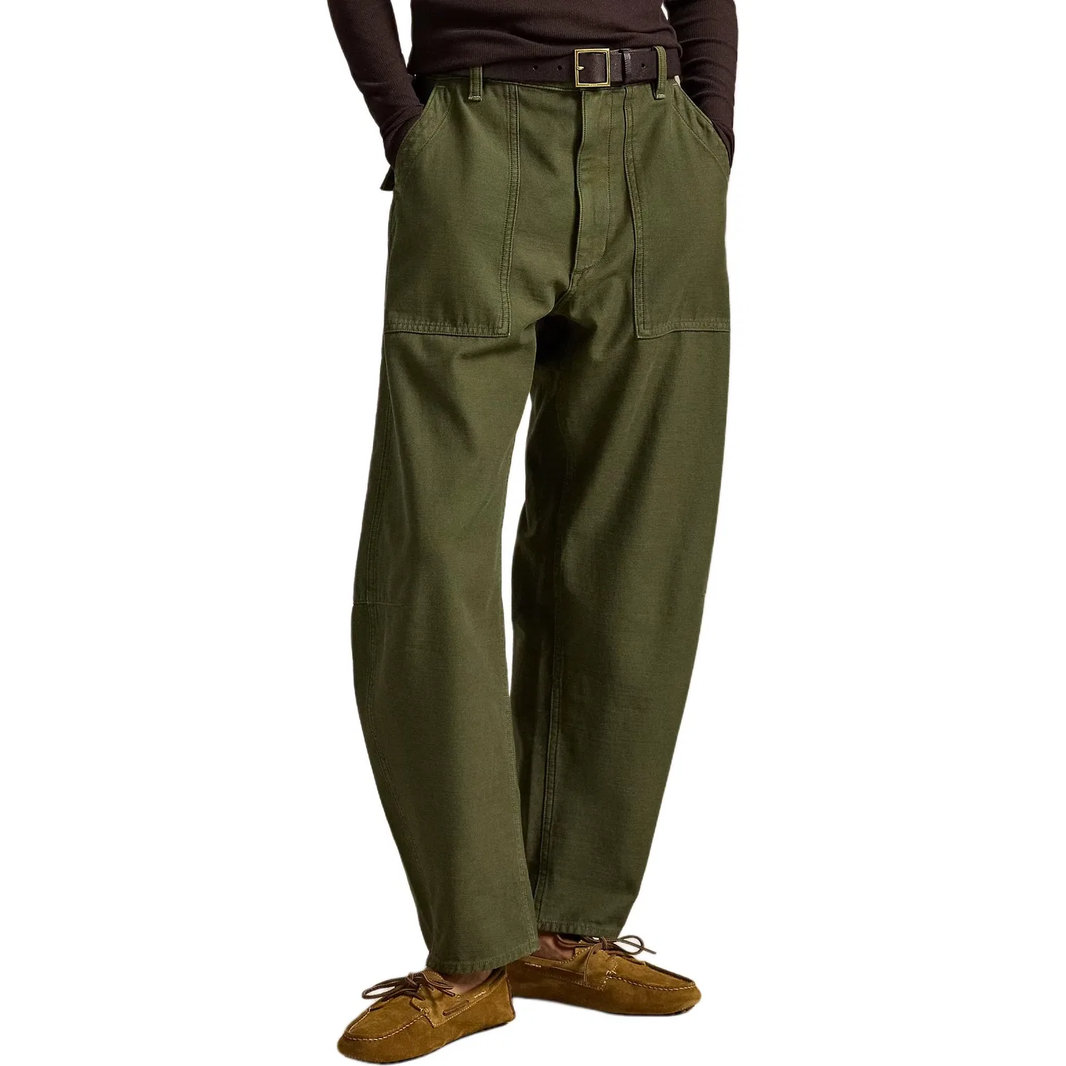 Брюки повседневные Relaxed Fit Polo Ralph Lauren темно-оливковый — фото 3