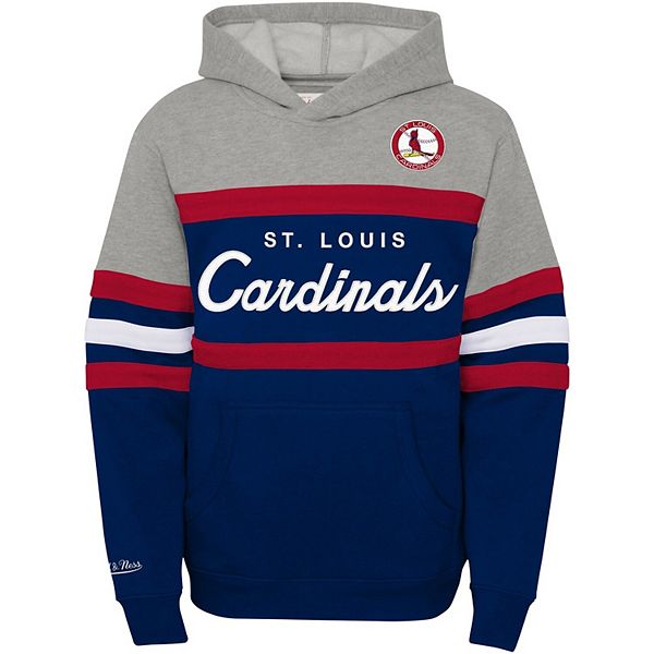 Толстовка с капюшоном Mitchell & Ness heather gray/navy St Louis Cardinals Cooperstown Collection Unbranded — фото 3