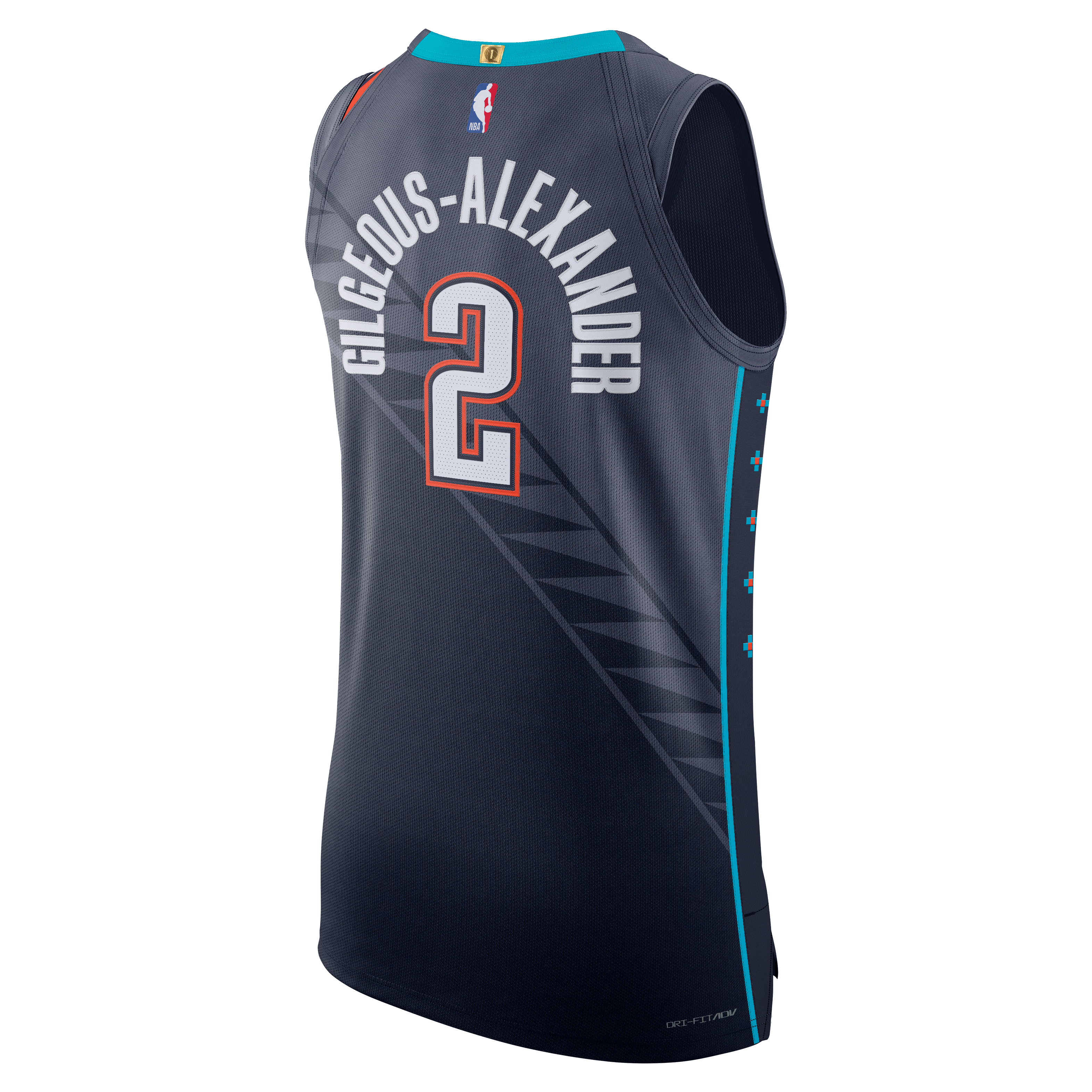 Игровая майка Nike Shai Gilgeous-Alexander Oklahoma City Thunder City Edition NBA Authentic Jersey 'Thunder Blue' — фото 2