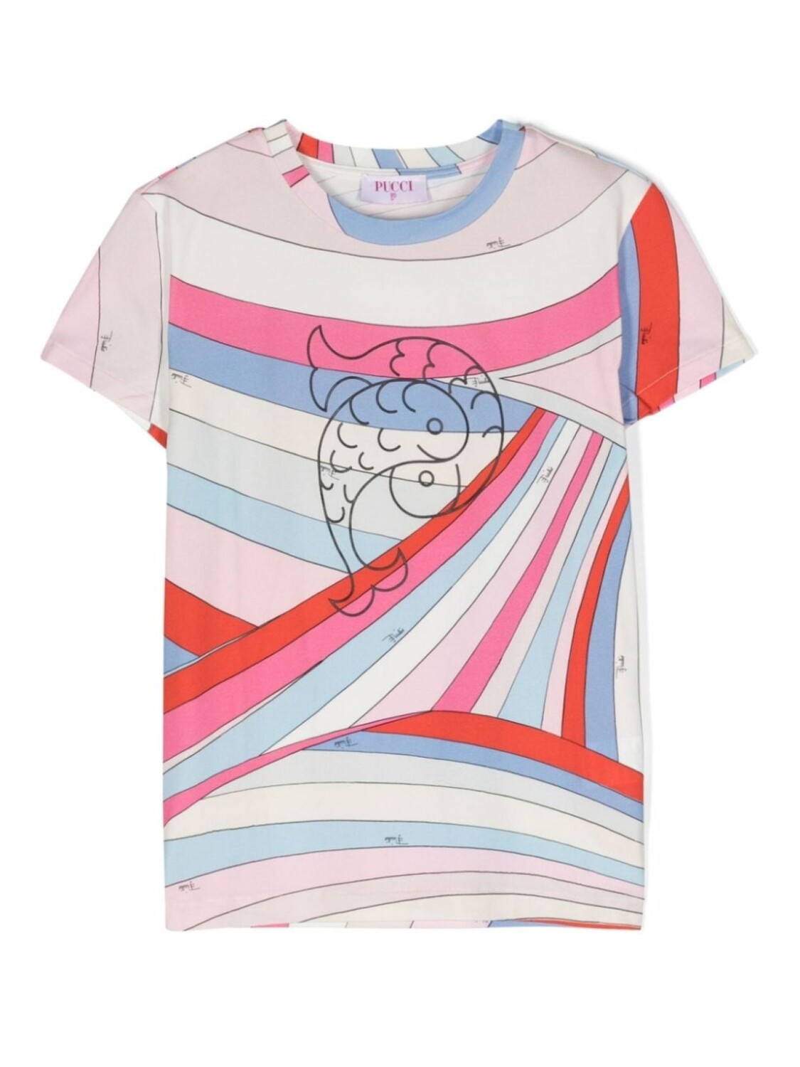 

Футболка с абстрактным рельефным логотипом PUCCI Junior, белый