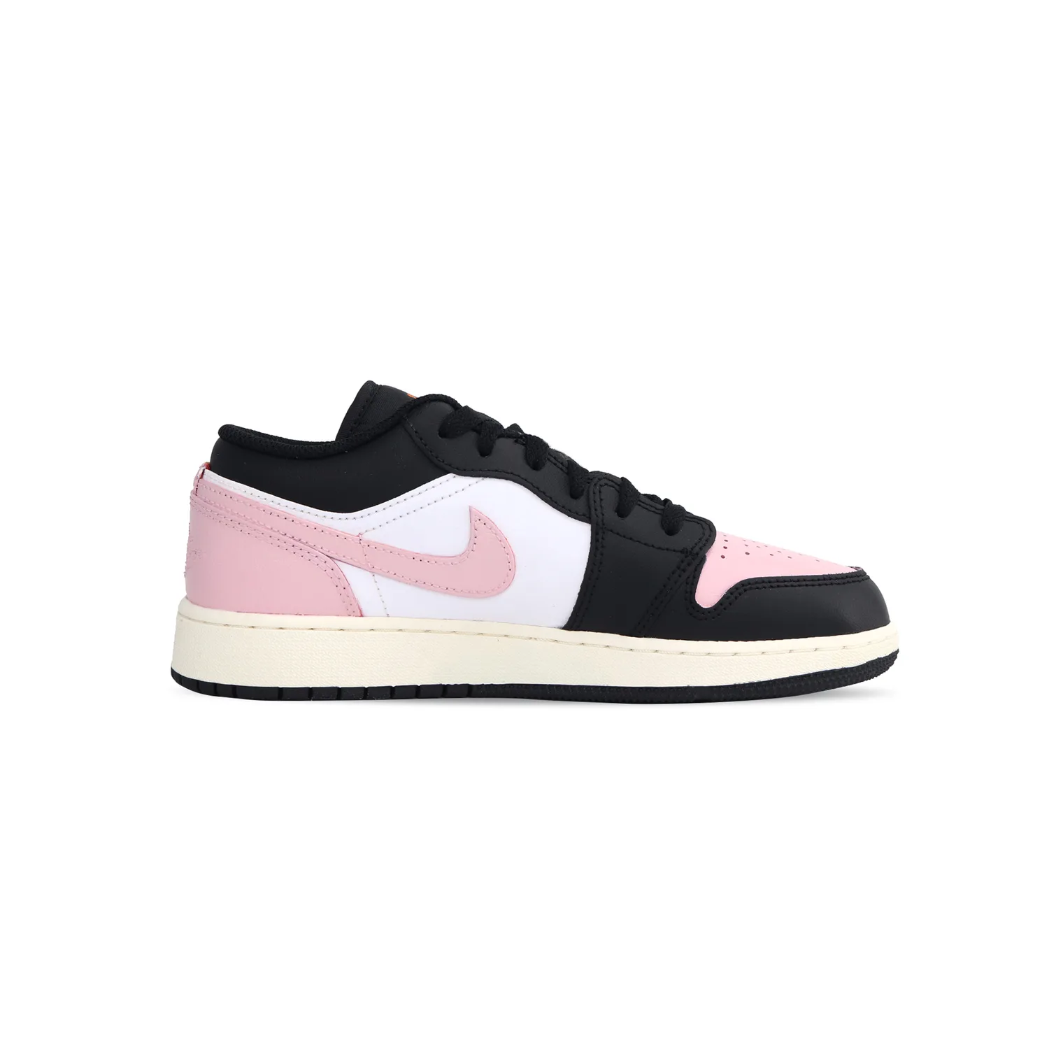 Jordan Air 1 Black Pink Toe, детские баскетбольные кроссовки низкие с противоскользящей и износостойкой подошвой — фото 4