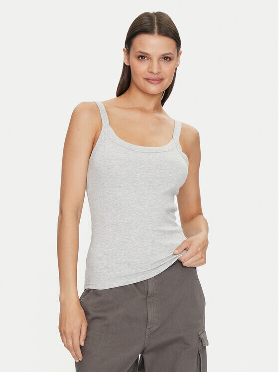 

Облегающий топ Gina Tricot, серый