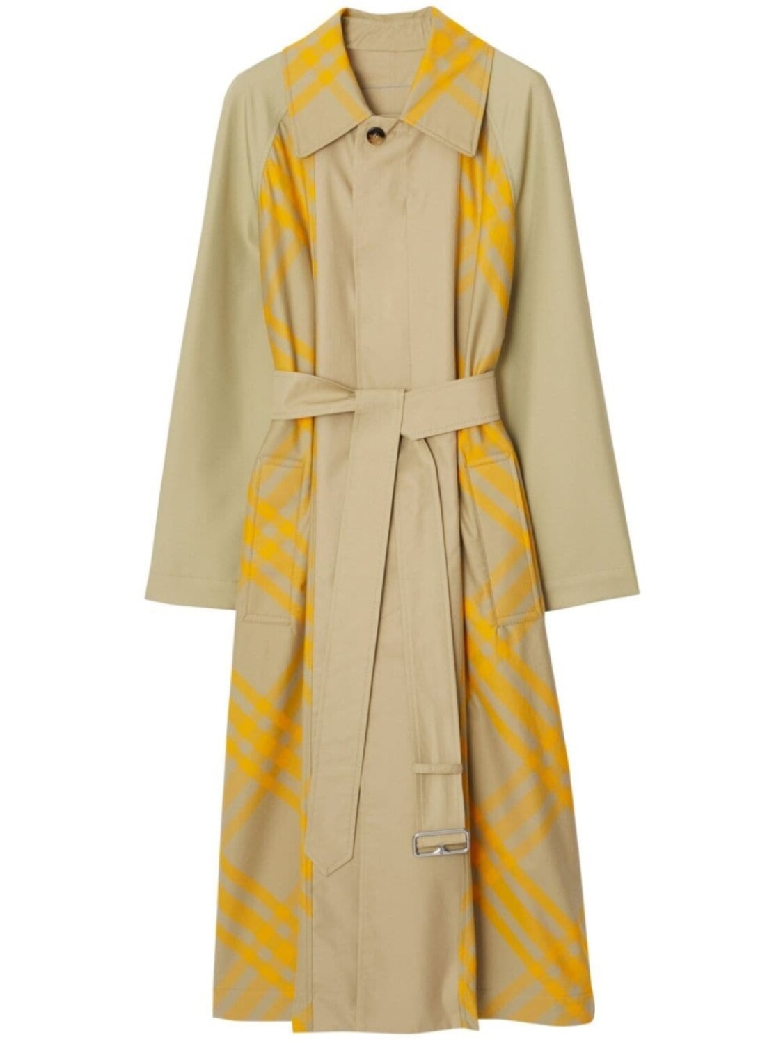 

Burberry тренч в клетку, нейтральный цвет