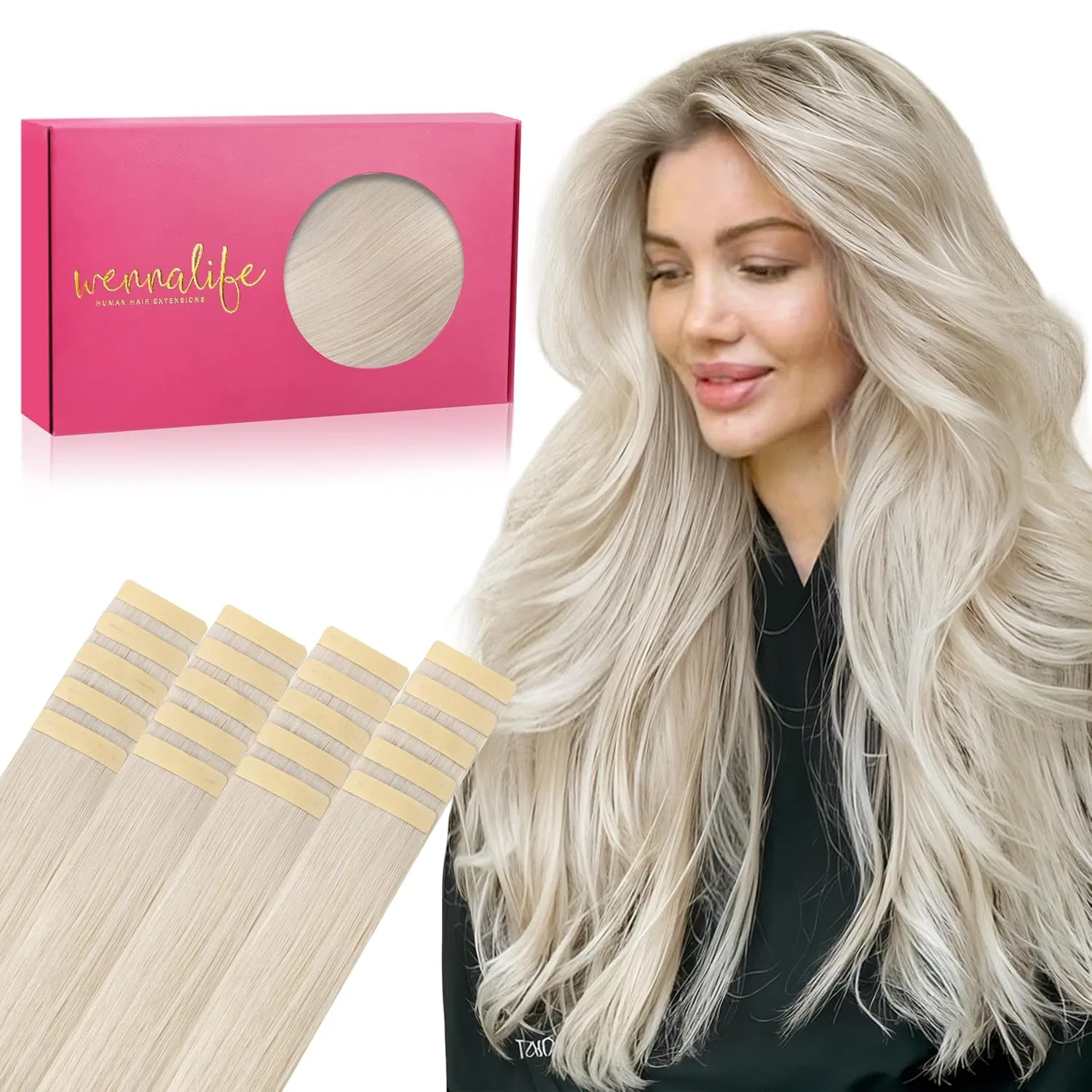 Накладные пряди «Tape-In Extensions» из натуральных волос от WENNALIFE Wennalife