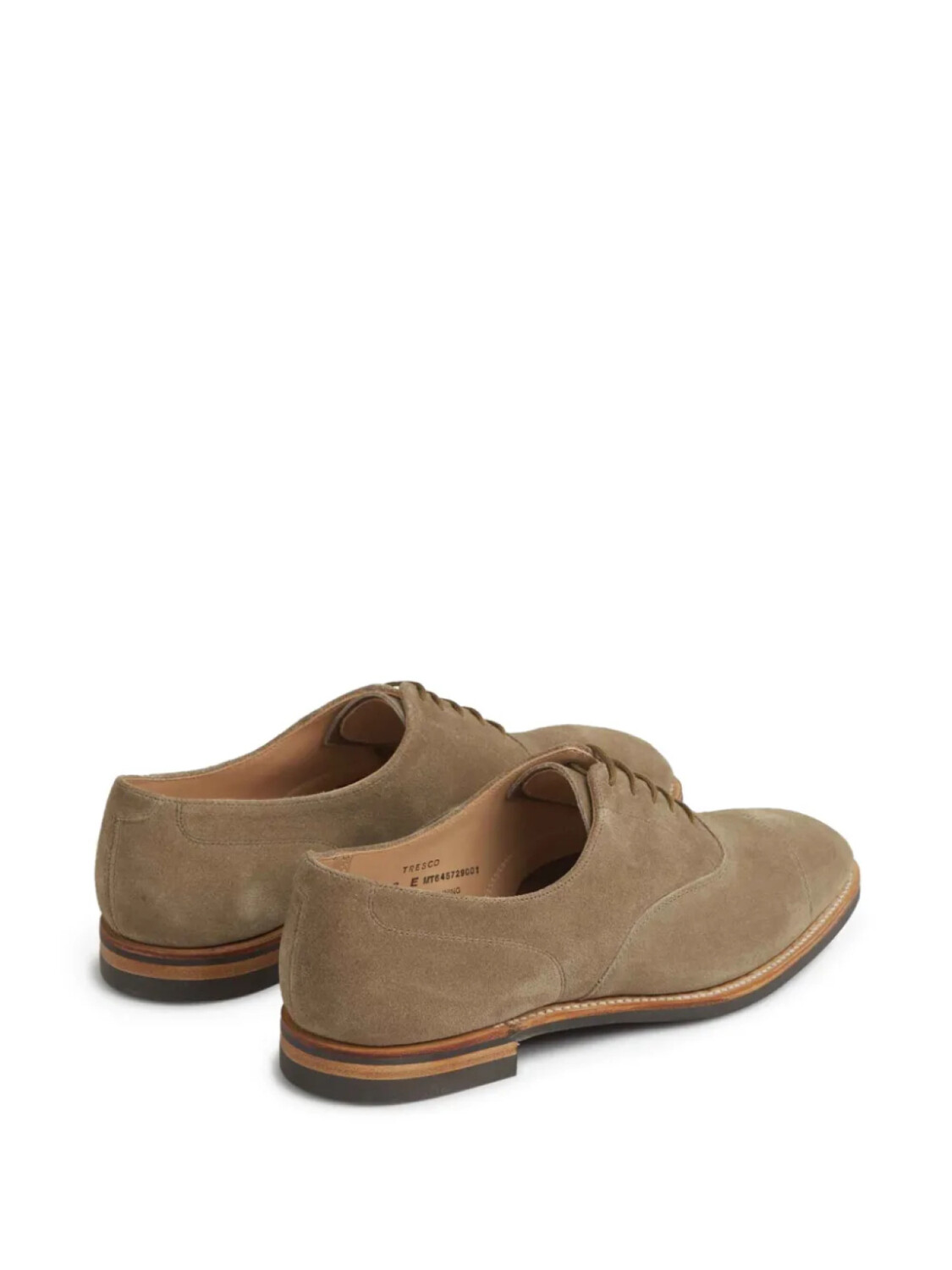 Замшевые туфли-оксфорды Crockett & Jones, нейтральный — фото 3