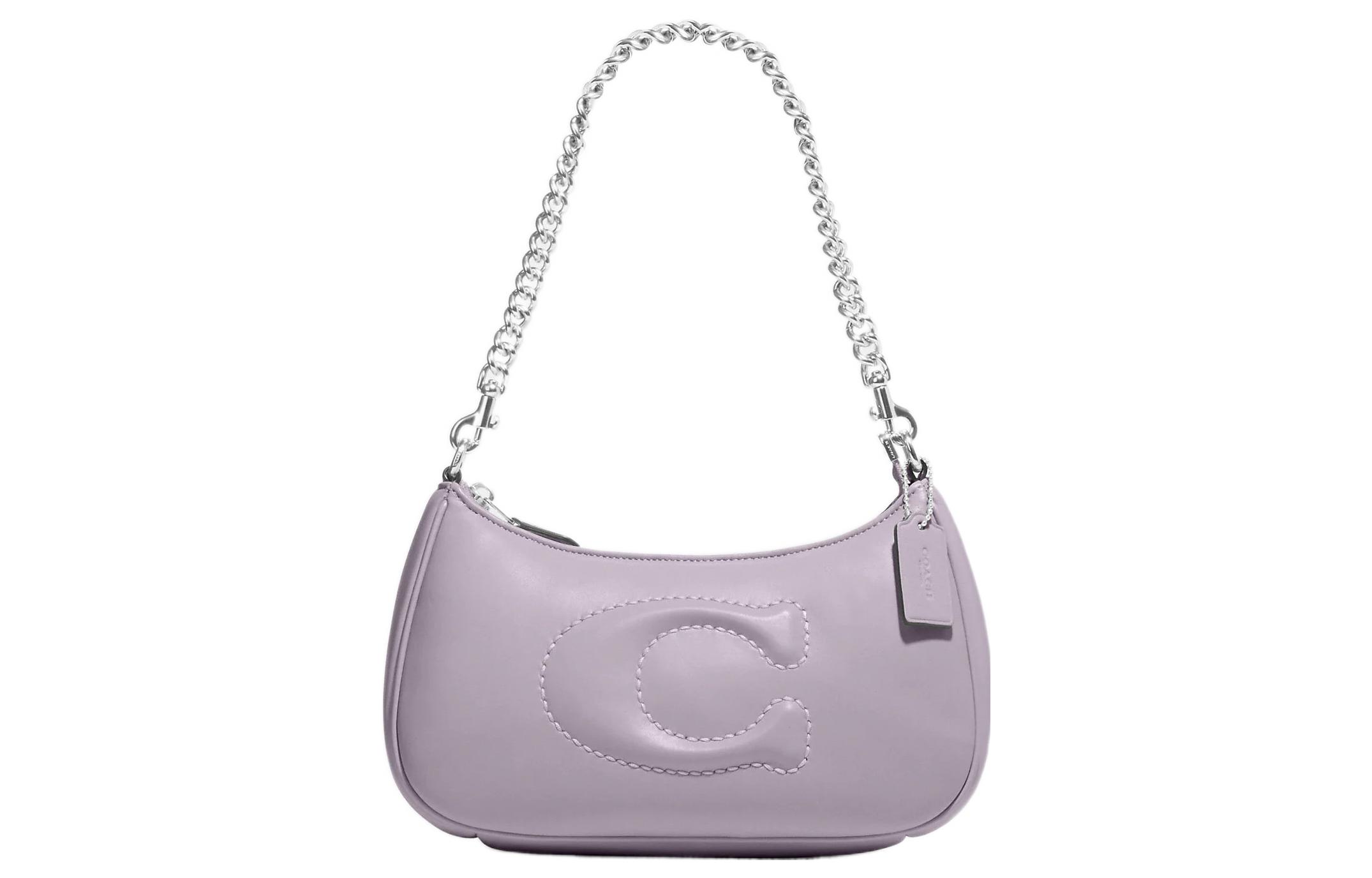 

Кожаная сумка через плечо Teri, женская сумка, сумка через плечо Taro Purple COACH