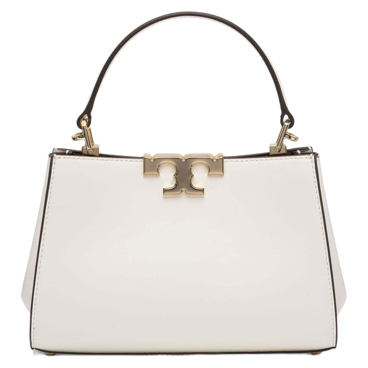 

TORY BURCH Миниатюрная женская сумка через плечо из коровьей кожи теплого белого цвета