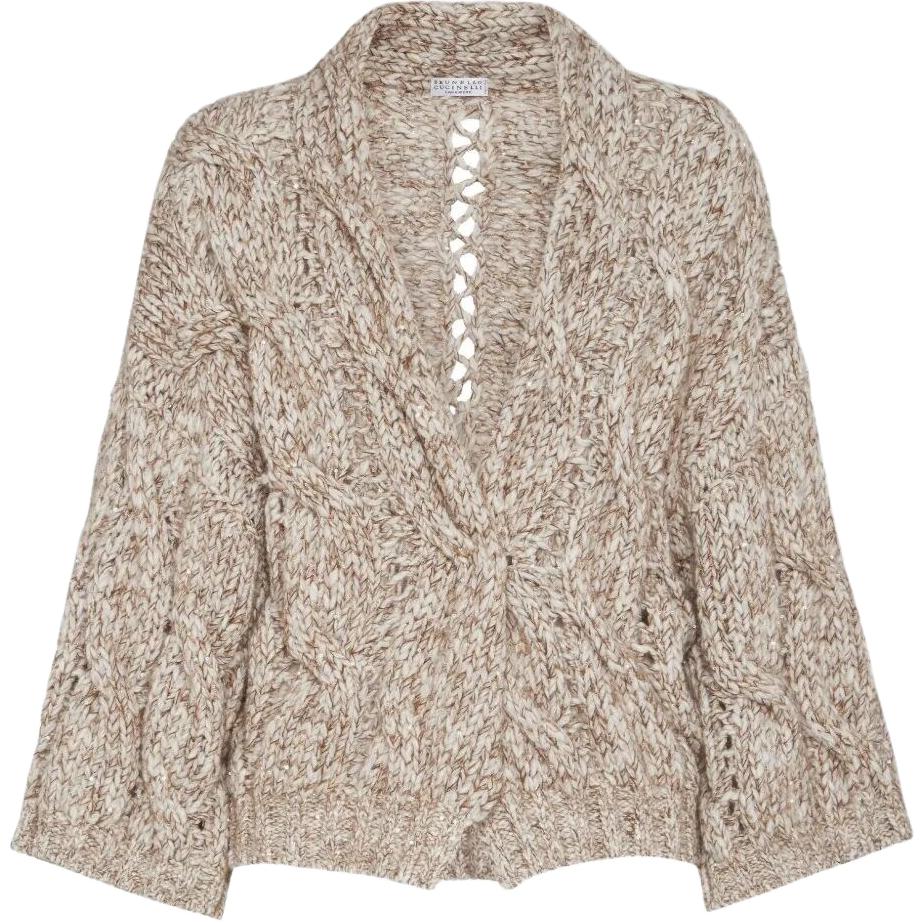 

Кардиган вязаный с широкими рукавами Brunello Cucinelli, Natural