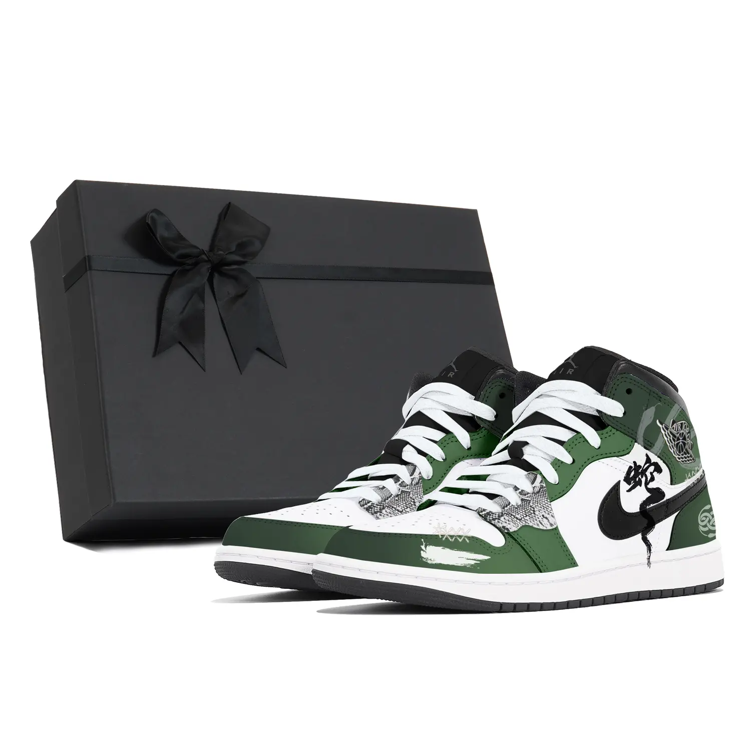 

Jordan Air 1 устойчивые к истиранию кроссовки Mid Top Vintage мужские Emerald Green