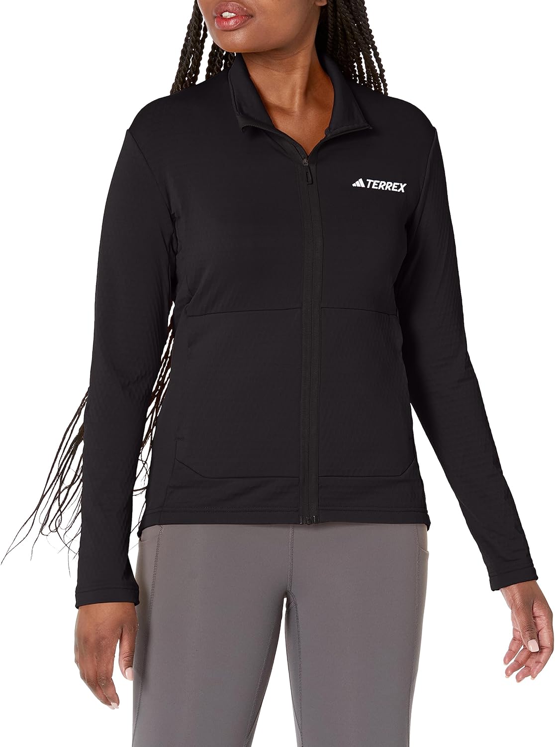 

adidas Женская флисовая куртка Terrex Multi Light на молнии, Black