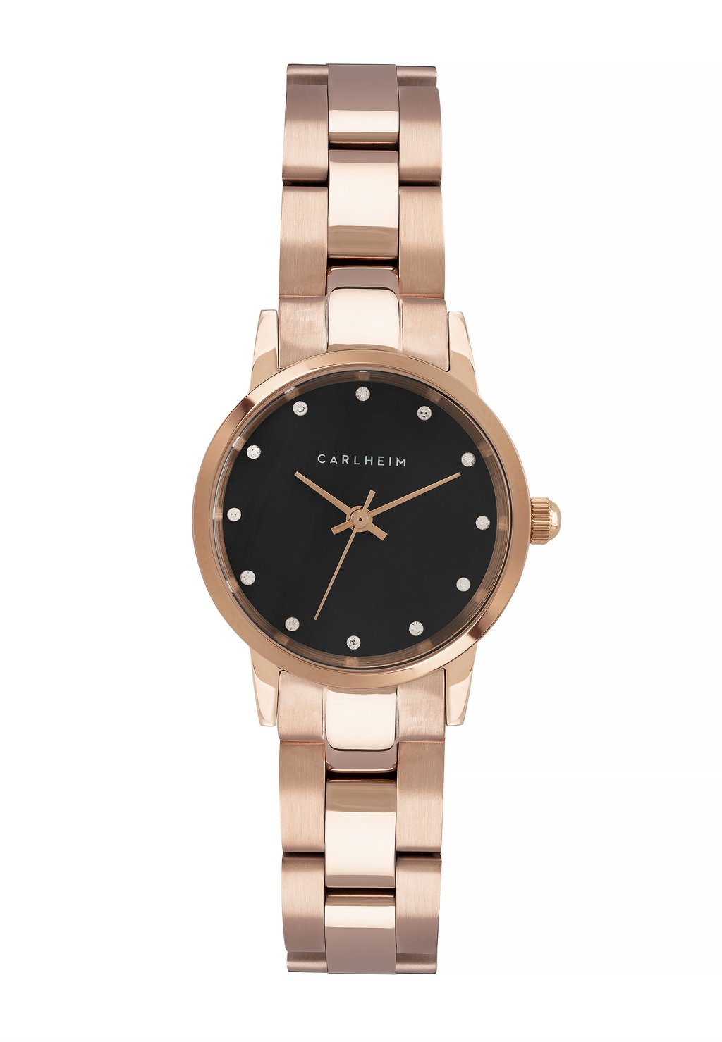 

Часы PETIT ROUND ANNA Carlheim, цвет rose gold/black