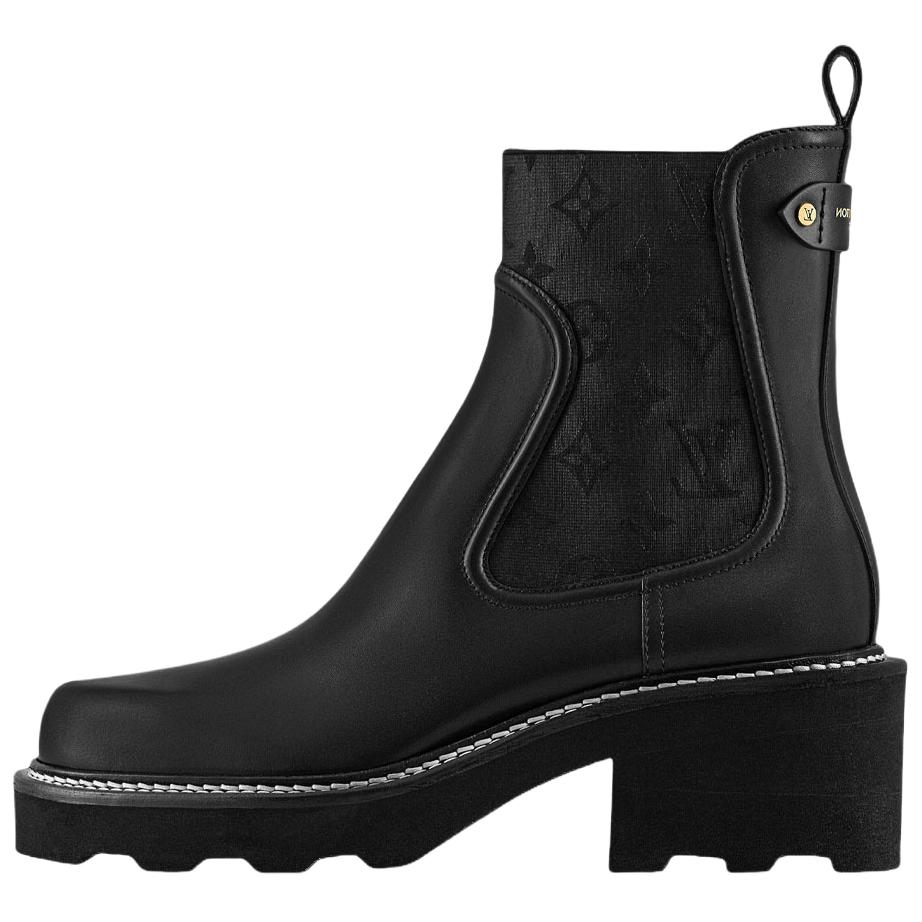LOUIS VUITTON Ботинки челси Beaubourg Short 4 см, женские, черные