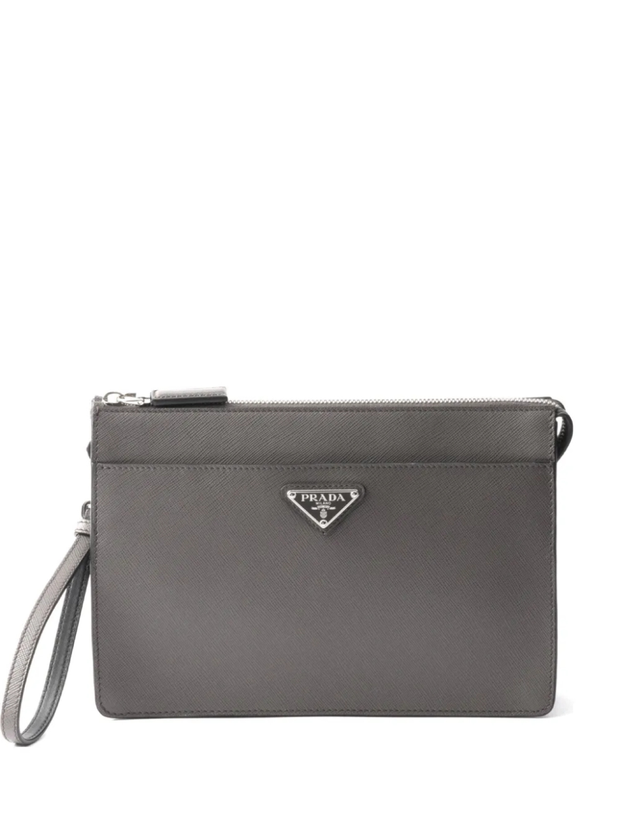 

Prada фактурный клатч, серый