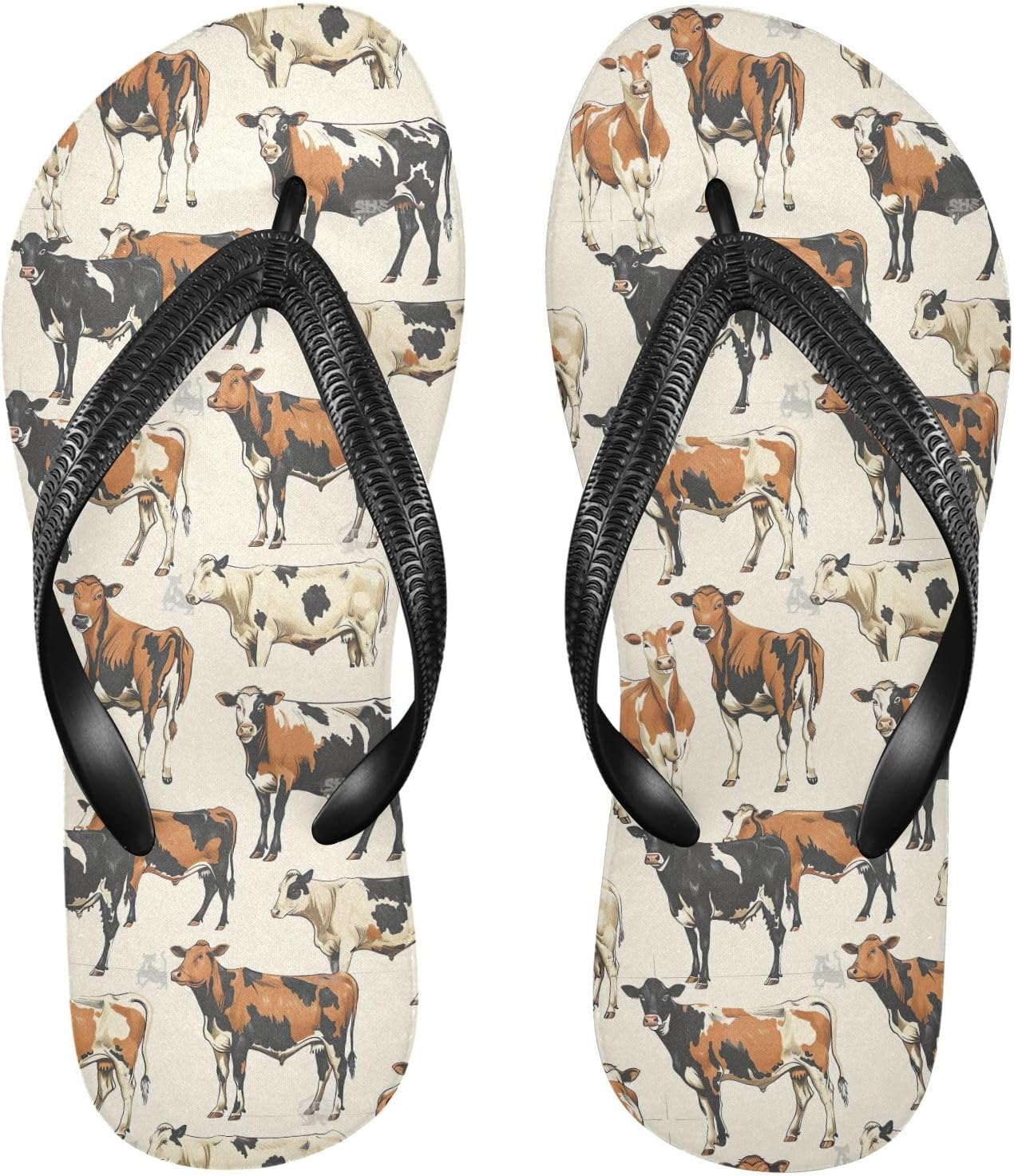 

Коровий шлепанец для пляжа, летние повседневные сандалии для женщин и мужчин 20858609 Kfbe, Cow