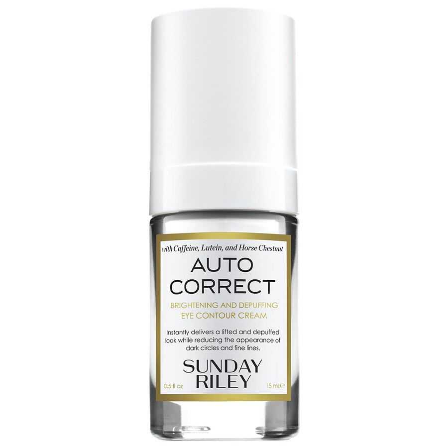 

Осветляющий и противоотечный крем для глаз с автокоррекцией от темных кругов под глазами Sunday Riley, 0.5 oz/15 mL