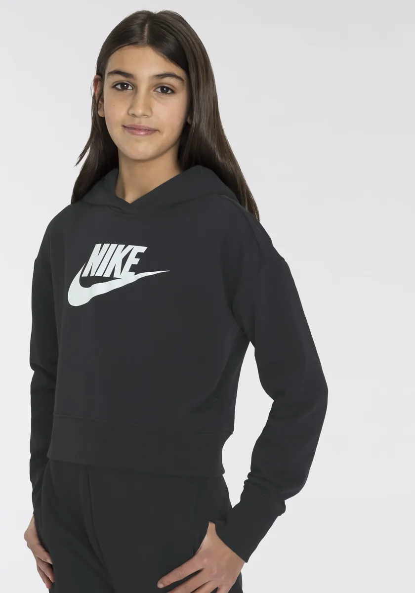 

Толстовка с капюшоном Nike Sportswear "Club Big Kids' (Girls') French Terry Cropped Hoodie", черный