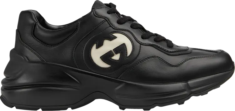Кроссовки Gucci Wmns Rhyton Sneaker 'Black Ivory', черный
