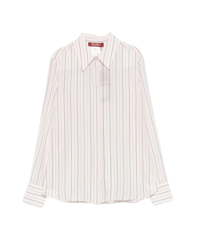 

Рубашка с длинными рукавами в полоску "Flirt" Max Mara Studio, белый