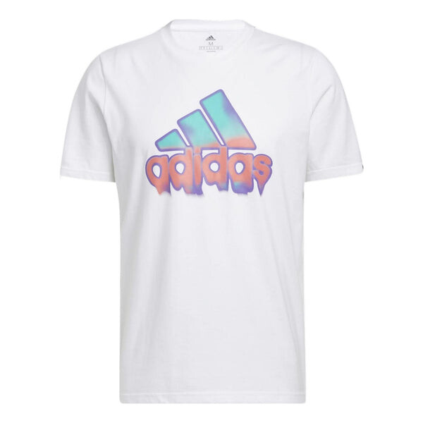 

Футболка men's ss22 alphabet logo round neck short sleeve white t-shirt Adidas, мультиколор
