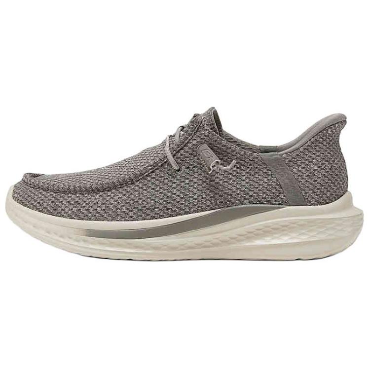 

Слипоны Skechers мужские низкие повседневные туфли бежевые