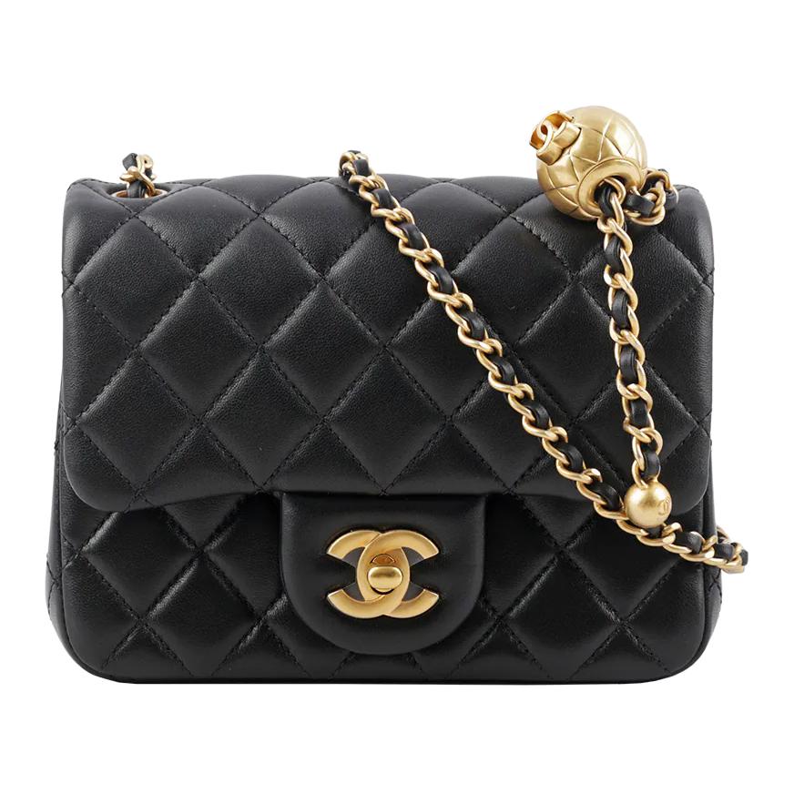 Сумка через плечо из овчины Regular женская black CHANEL, Gift Set(Set+Box+Shopping Bag)