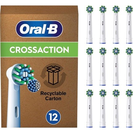 

Электрическая зубная щетка Oral-B Pro Cross Action с насадкой X-образной формы и скошенными щетинками, упаковка из 12 шт. — белая
