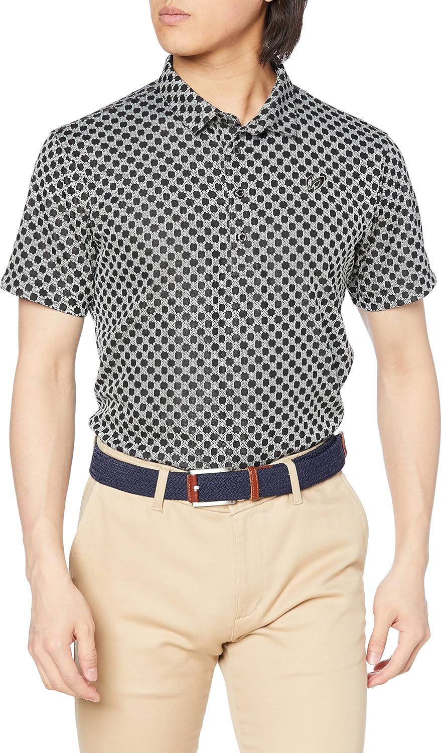 

Мужская поло-рубашка с коротким рукавом Master Bunny Edition (с кубическим монограммным узором) / для гольфа / 758-3160303, черный