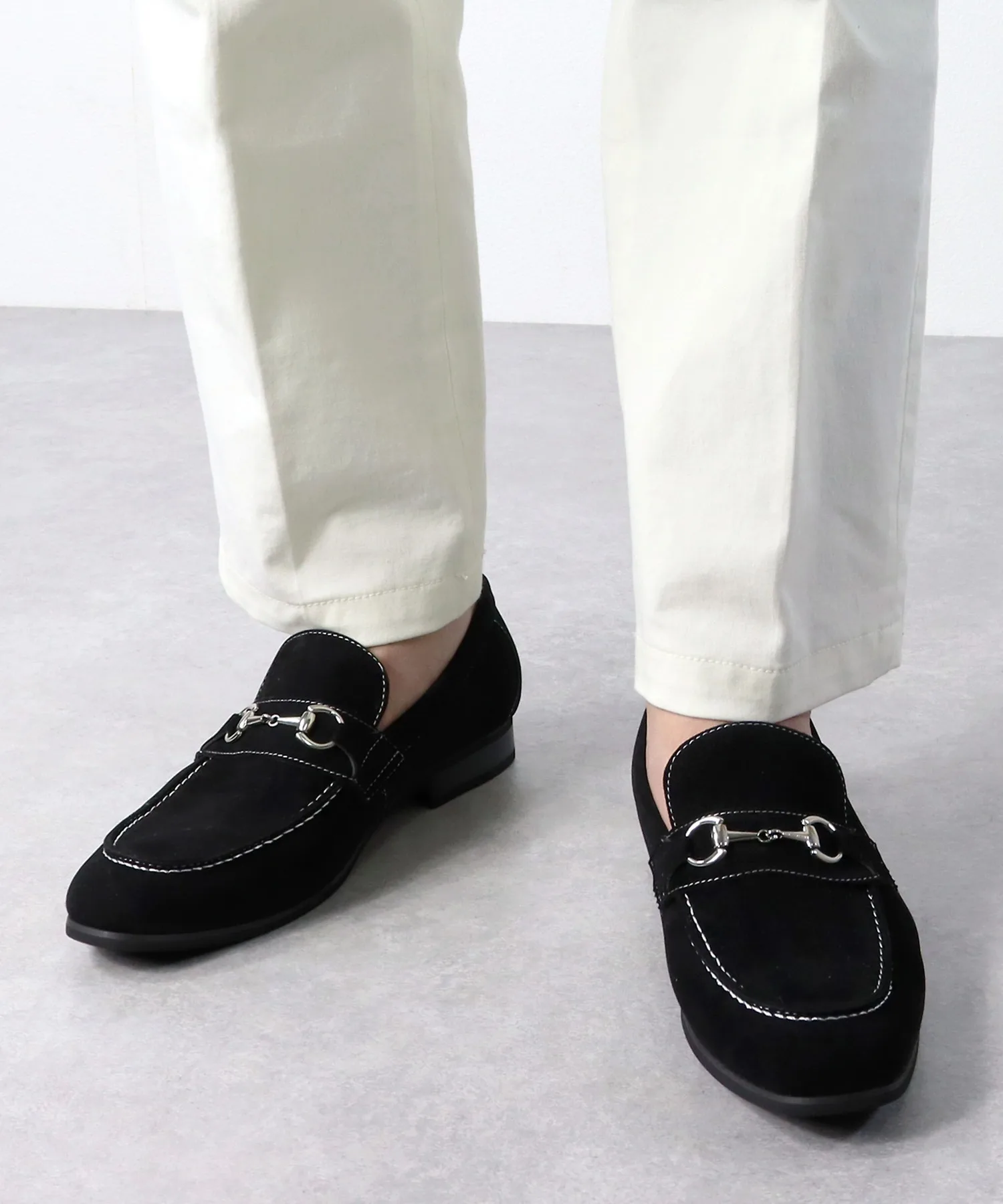 Мужские лоферы из замши AAA Bit Loafers (2314) коричневые — фото 2
