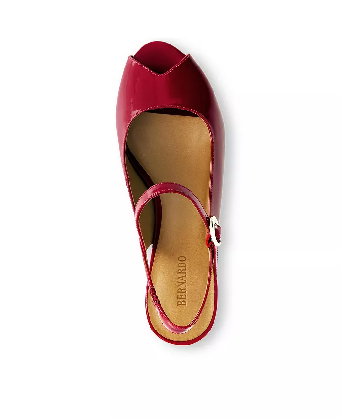 Туфли-лодочки с открытым носком Bernardo Bailen Mary Jane Bernardo Footwear, красный — фото 2