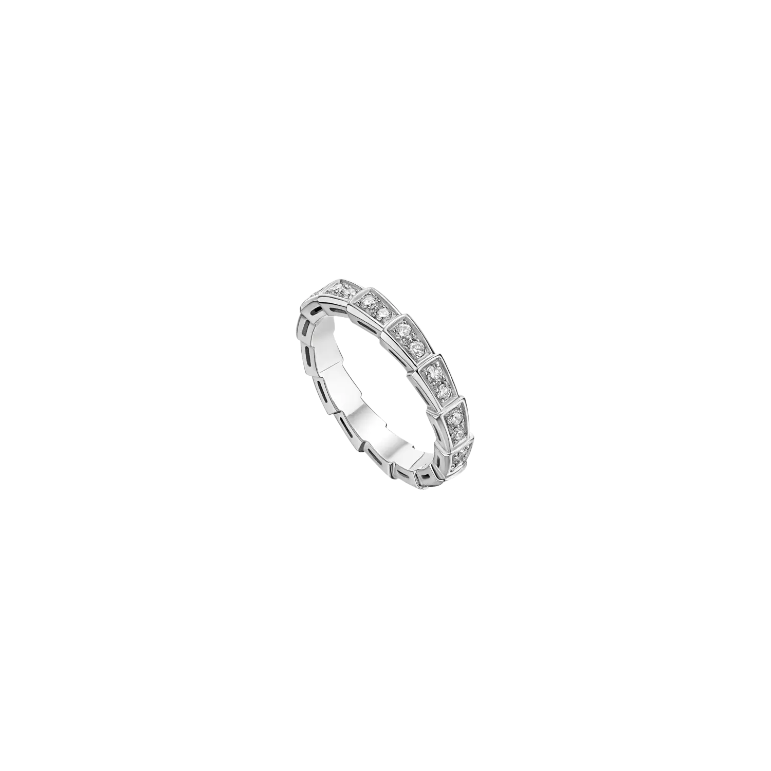 

Кольцо viper в форме змеи из белого золота с бриллиантовым паве Bulgari