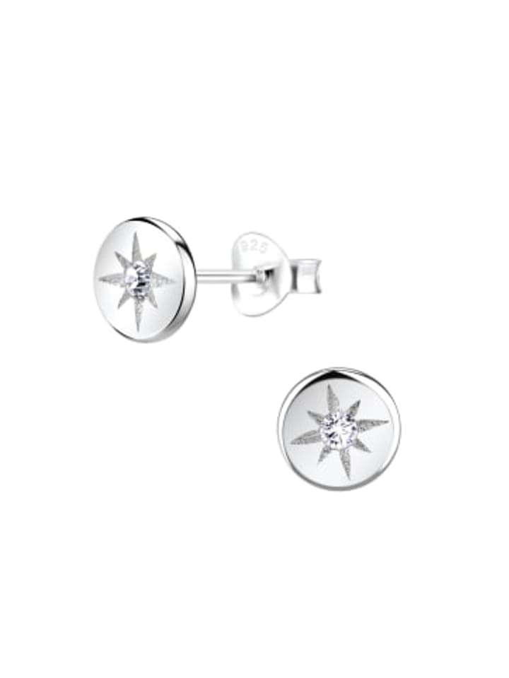 

Alexander York Серьги-гвоздики SPARKLING STAR из серебра 925 пробы, комплект из 2 штук