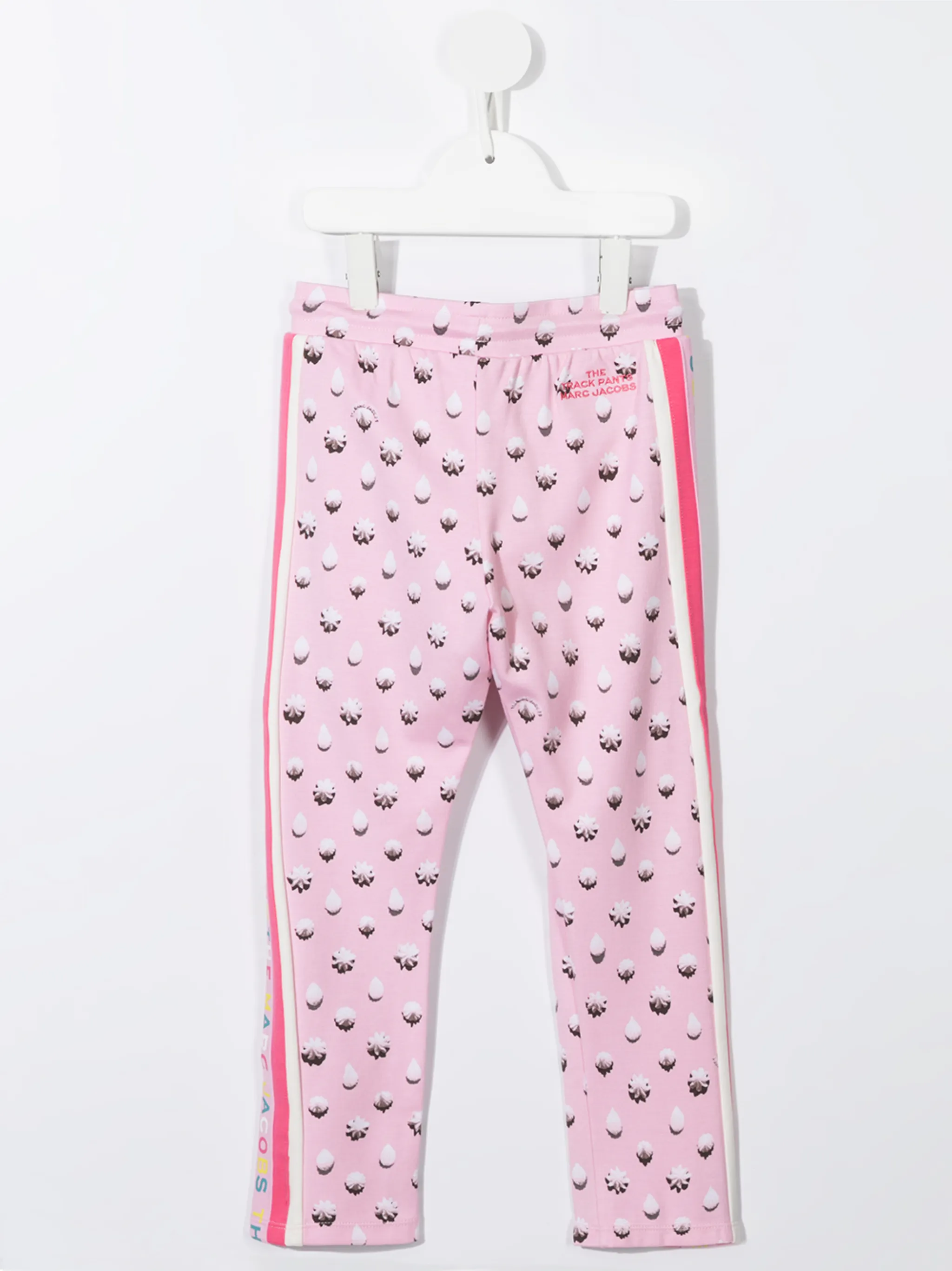 Спортивные брюки с абстрактным принтом Marc Jacobs Kids, розовый — фото 2