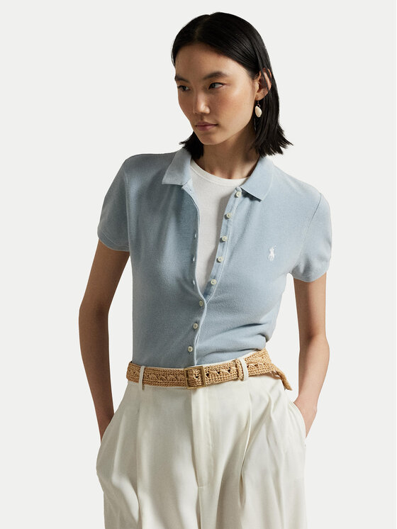

Рубашка поло облегающего кроя 211965095003 Polo Ralph Lauren, голубой