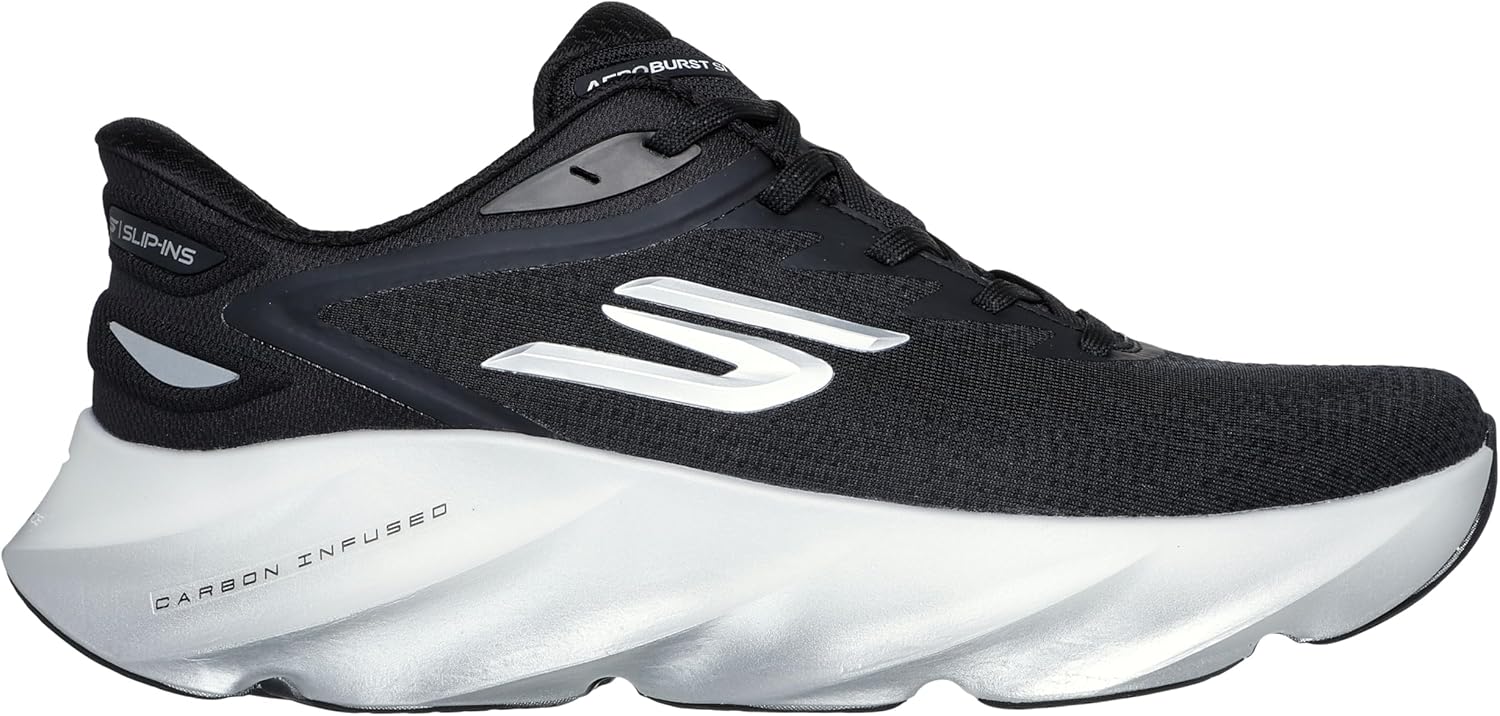 Мужские слипоны Skechers Aero Burst без шнурков, белый/черный — фото 4