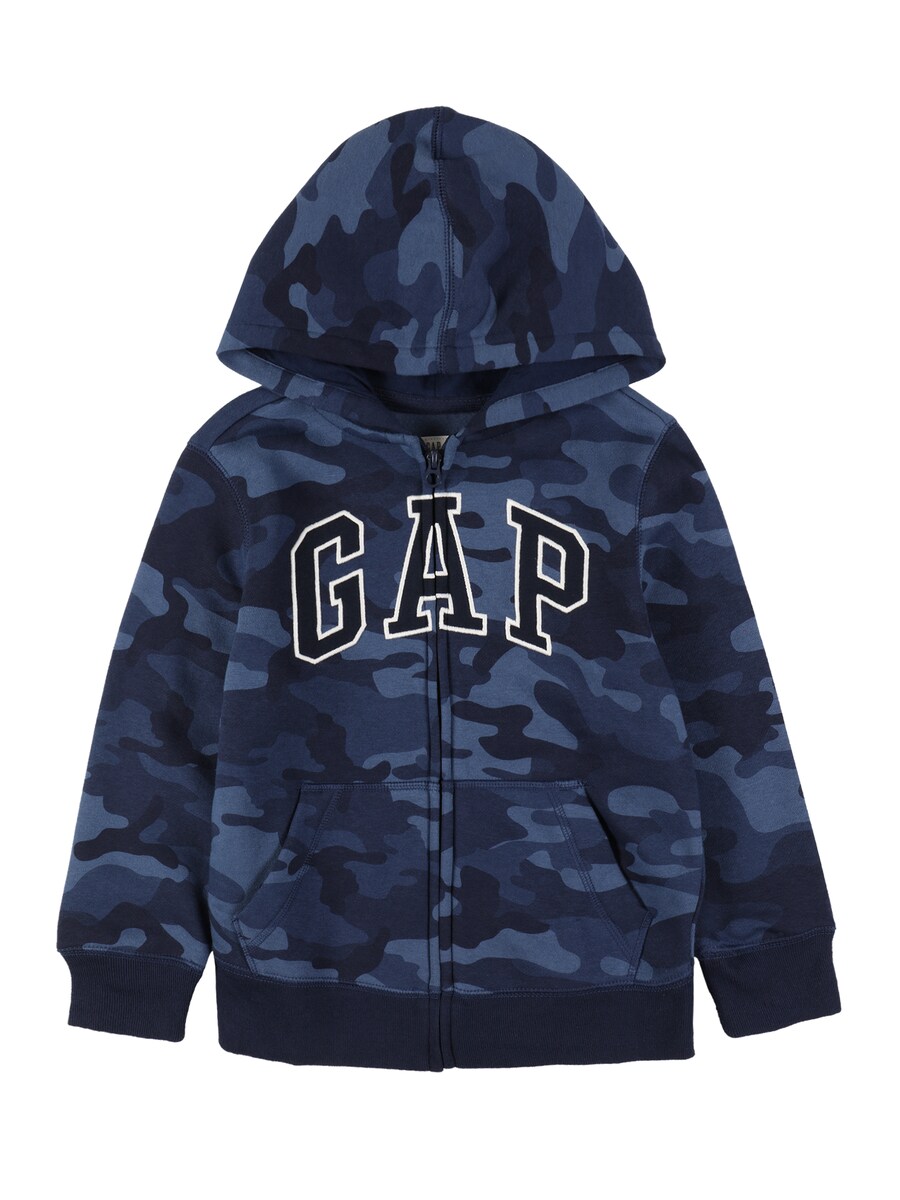 

Худи GAP Regular fit Zip-Up Hoodie, цвет Blue/Smoke blue/Dark blue