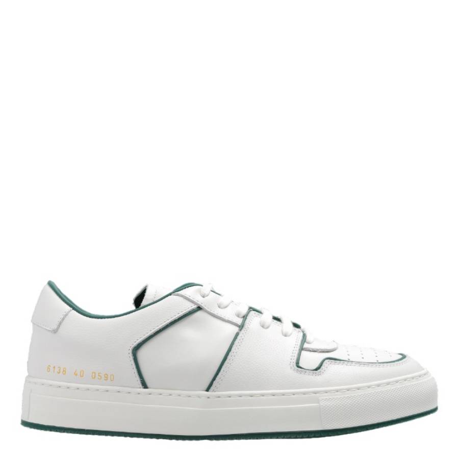 Женские кроссовки Common Projects Decades Lace-Up Low Top, белый/зеленый