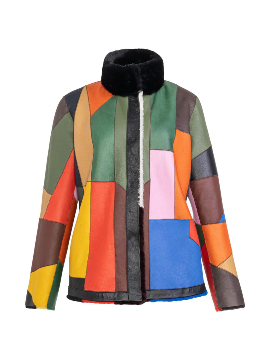 

Двусторонняя куртка из овчины с цветными блоками Made For Generations WOLFIE FURS, цвет Orange Multi, Оранжевый, Двусторонняя куртка из овчины с цветными блоками Made For Generations WOLFIE FURS, цвет Orange Multi
