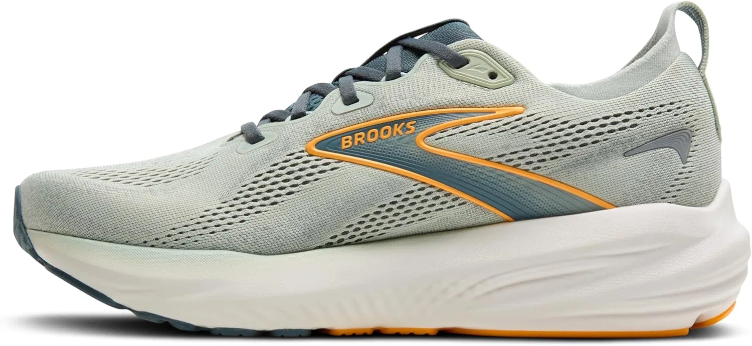 Мужские беговые кроссовки Brooks Glycerin 22 нейтрального цвета, Smoke Stormy Orange — фото 3