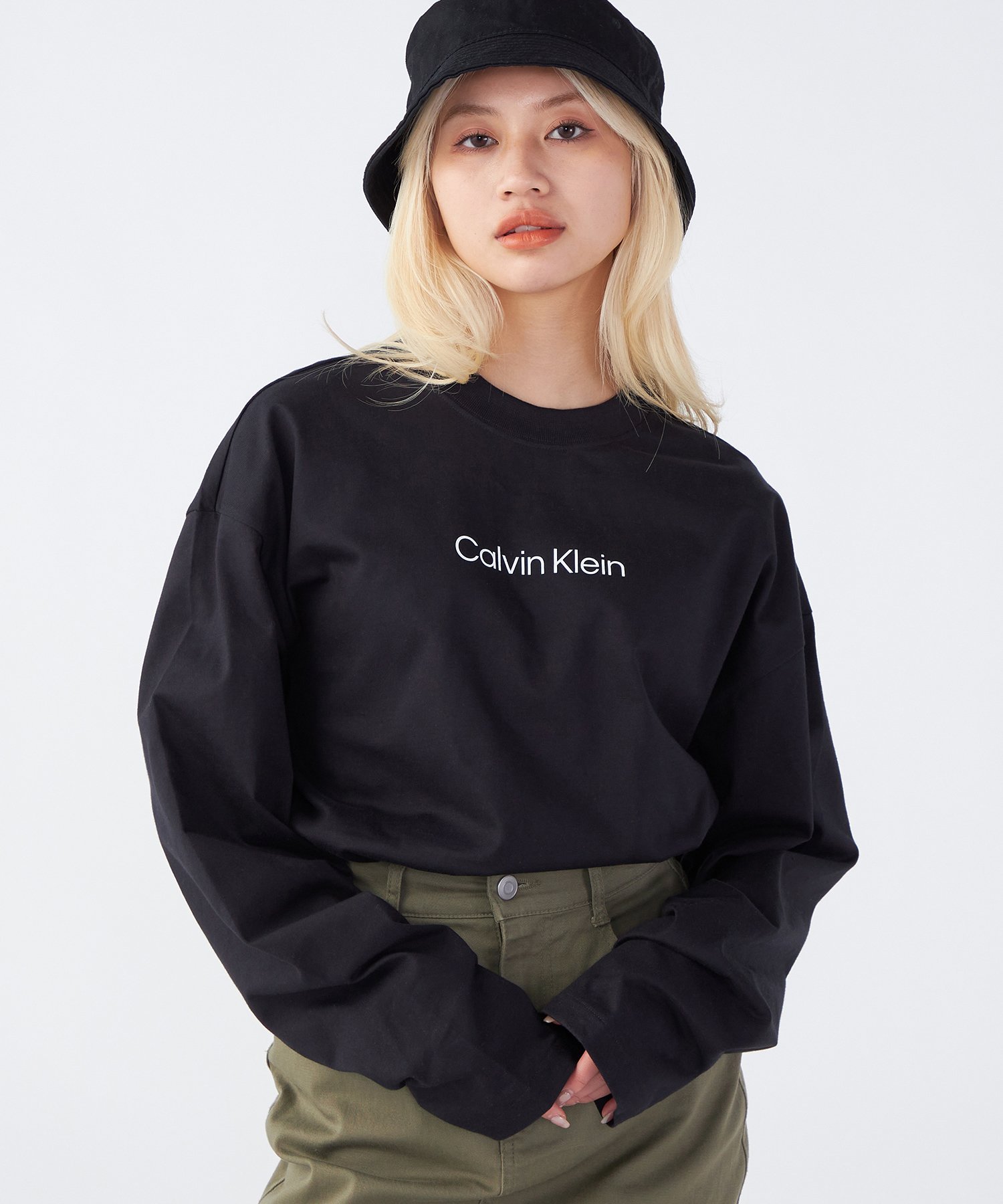 Футболка с длинным рукавом свободного кроя Calvin Klein Calvin Klein J, Black Beauty — фото 2
