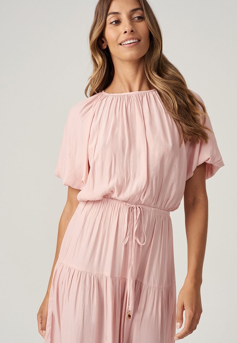 

Платье макси MILLY TIERED THE FATED, светло-розовый