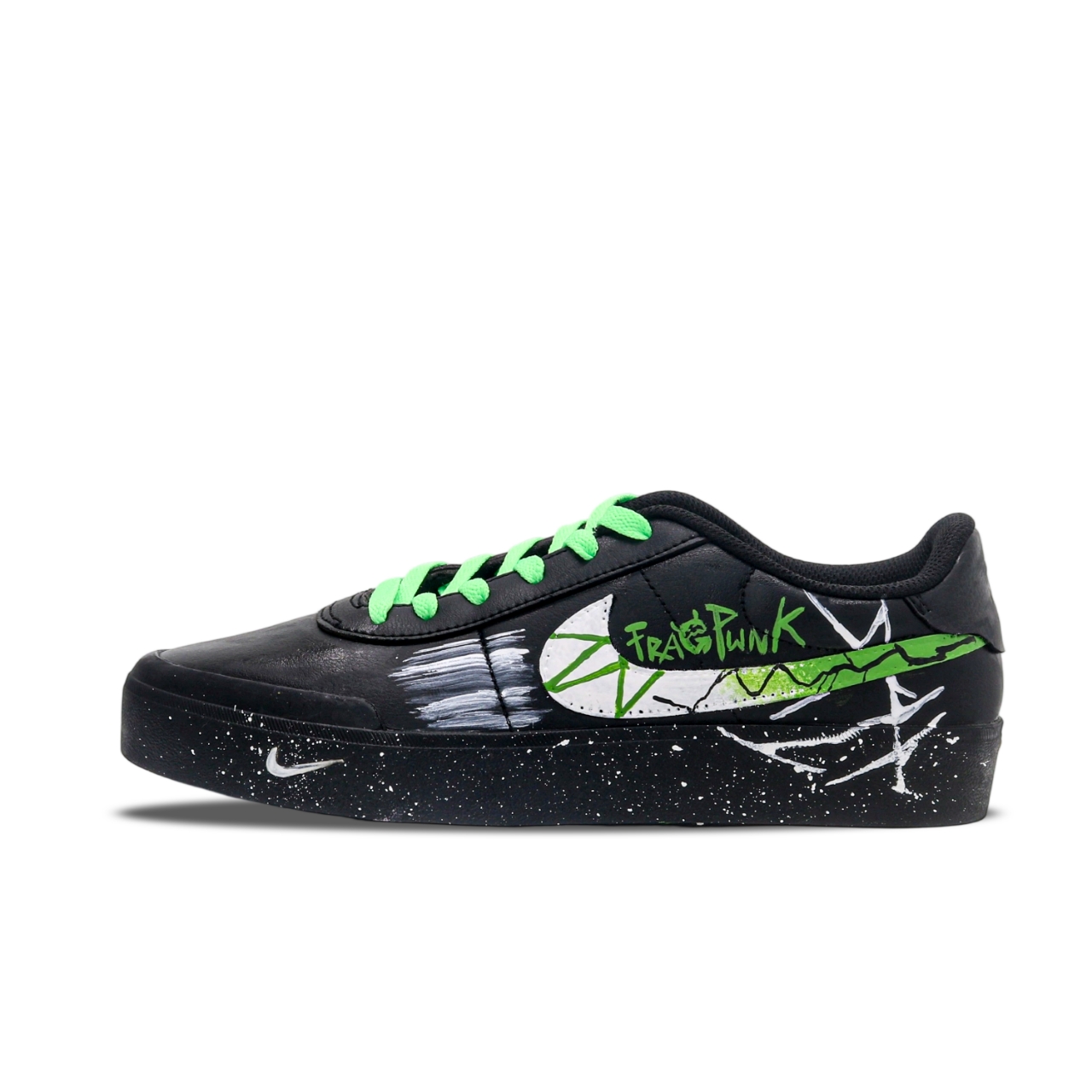 

Nike Кроссовки Court Shot Punk Crack с низким верхом для скейтбординга, мужские, черные, белые, зеленые