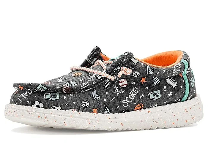 Кроссовки с принтом Wally Print Hey Dude Kids, Black/Multi