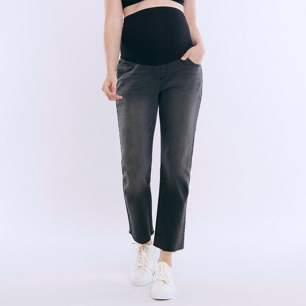 

Узкие прямые джинсы Maternity Motherhood, цвет Black Stone Wash