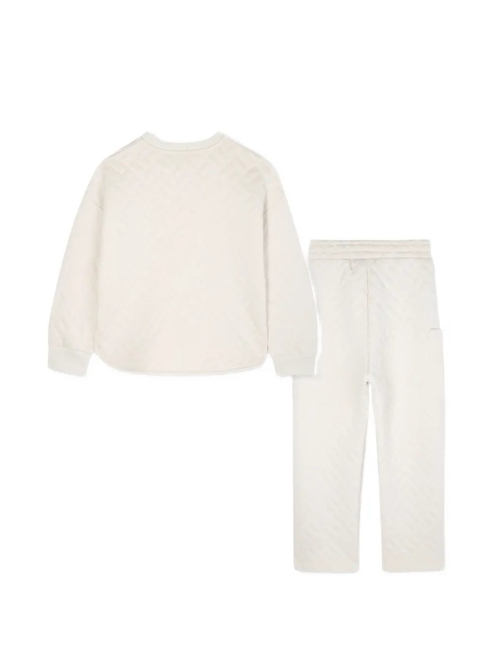 Комплект из свитшота и брюк Kenzo Kids, бежевый — фото 2