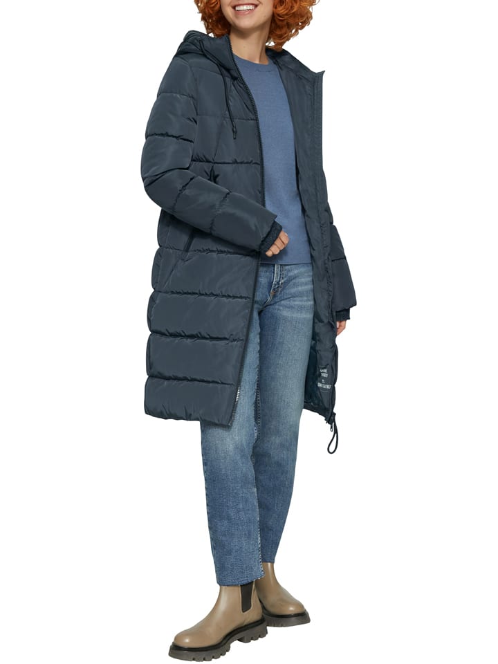 

QS by s.Oliver Стеганое пальто темно-синего цвета