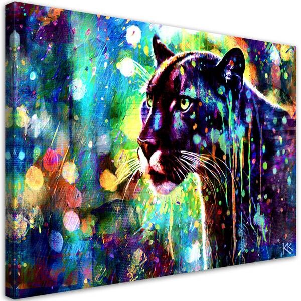 

Картина арт-принт KUNSTLOFT Prismatic Panther 2, сиреневый