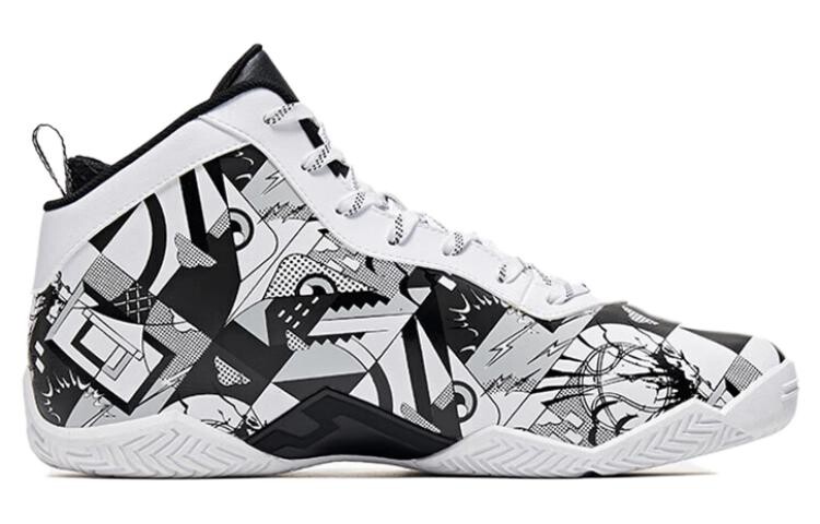 Кроссовки QIAODAN Vintage Basketball Shoes Men Mid-top White, белый — фото 2