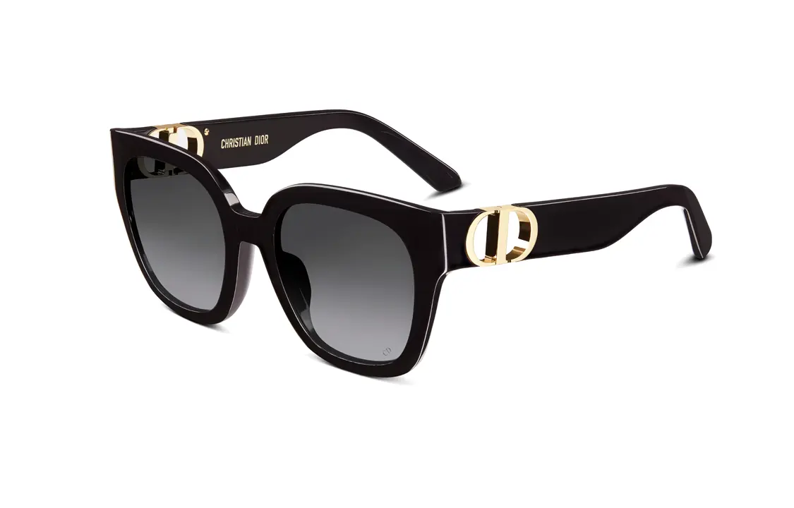 

Ацетатные солнцезащитные очки неправильной формы женские черные DIOR